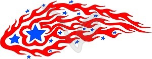 Star flame - vector clip art