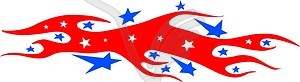 Star flame - vector clip art