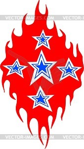 Star flame - vector clipart