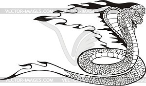 Tribal snake flame - vector clipart