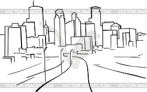 Minneapolis skyline - vector clipart