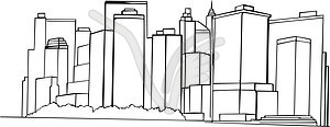 New York skyline - vector clipart