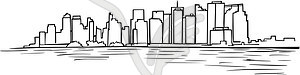 New York skyline - vector image