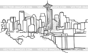 Seattle skyline - vector image