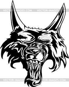 Wolf tattoo - vector image