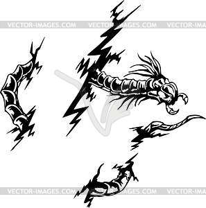 Worm monster - vector clipart