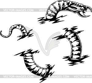 Worm monster - vector image