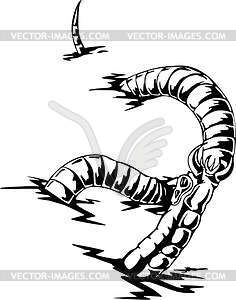 Worm monster - vector image