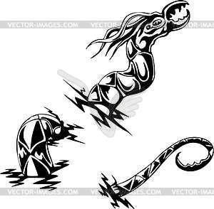 Worm monster - vector clipart