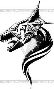 Dragon head - vector image