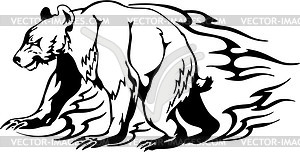 Bear flame - vector clip art