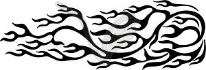 Flame tattoo - vector image