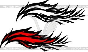 Flame tattoo - vector EPS clipart