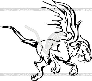 Griffin flame - vector clipart