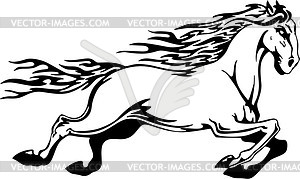 Horse flame - vector clip art