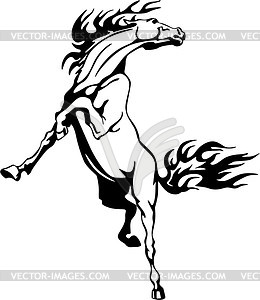 Horse flame - royalty-free vector clipart