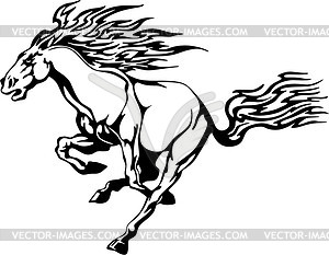 Horse flame - vector clipart