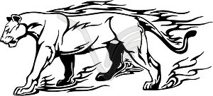 Lioness flame - vector clipart