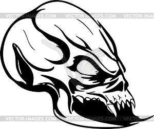 Monster skull tattoo - vector clipart