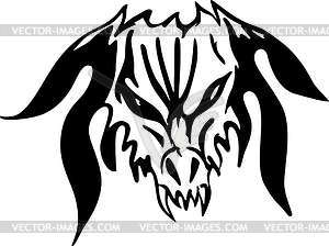 Monster head tattoo - vector clipart