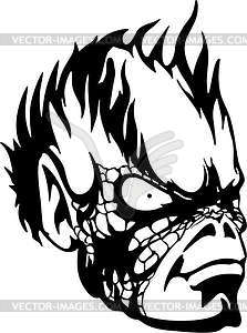 Orc head tattoo - vector clipart