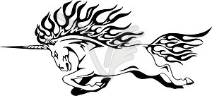 Unicorn flame - vector clipart