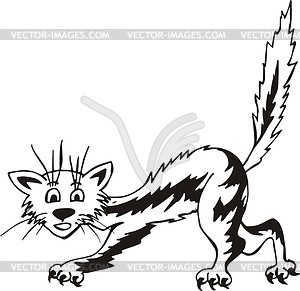 Ludicrous cat cartoon - vector clipart / vector image