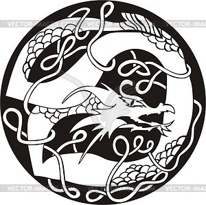 Dragon knot - vector clipart