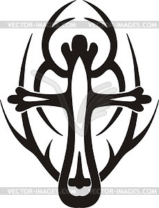 Tribal cross - vector clipart