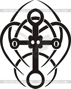 Tribal cross - vector clip art