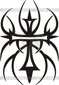 Tribal cross - vector image