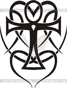 Tribal cross - vector clipart