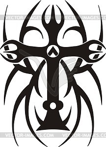 Tribal cross - vector clip art