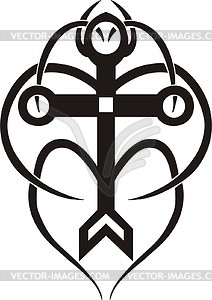 Tribal cross - vector image