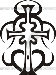 Tribal cross - vector clipart / vector image