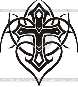 Tribal cross - vector image