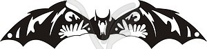 Symmetrical bat tattoo - vector clip art