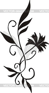 Floral art design - vector clip art