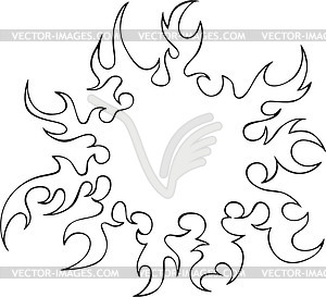 Flame tattoo - vector clip art