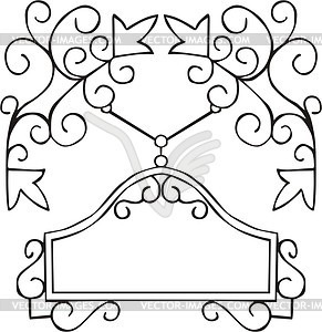 Wrought signboard - vector clipart