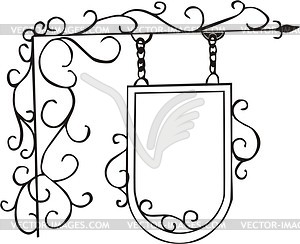 Wrought signboard - vector image