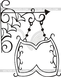 Wrought signboard - vector clipart