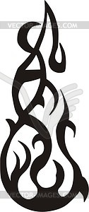 Flame tattoo - vector clipart