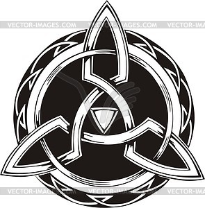 Celtic knot - white & black vector clipart