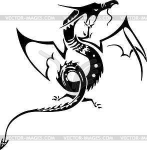 Dragon tattoo - vector clipart