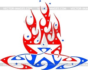 Star flame - vector image