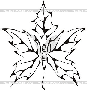 Butterfly tattoo - vector image