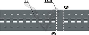 Road marking - vector clip art