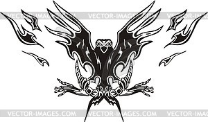 Symmetrical bird flame - vector clipart / vector image