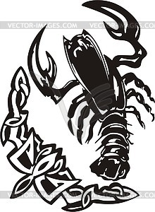 Lobster - white & black vector clipart